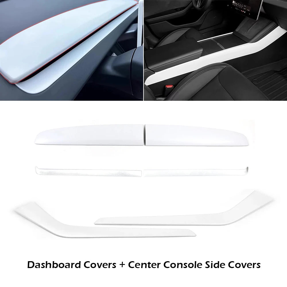 For Tesla Model Y Juniper 2025 2026 Dashboard Panel Trim Center Console Sticker Armrest Pad Air Condition Vent Cover Accessories