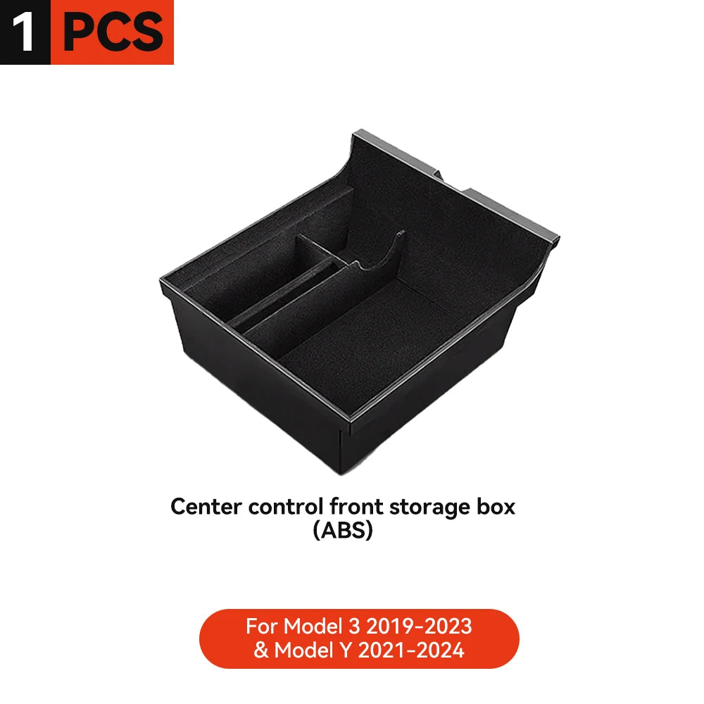 YZ For Tesla Model 3 Y  Highland Juniper 2021-2025 Storage Box Center Armrest Hidden Box Cup Holder Organizer Car Accessories