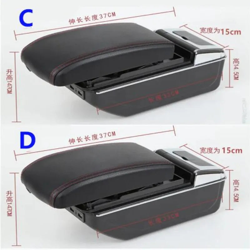 For Renault Clio 4 Armrest For Renault Captur Clio 3 III IV Car Armrest Box Accessorie Storage Parts Dedicated Interior Retrofit
