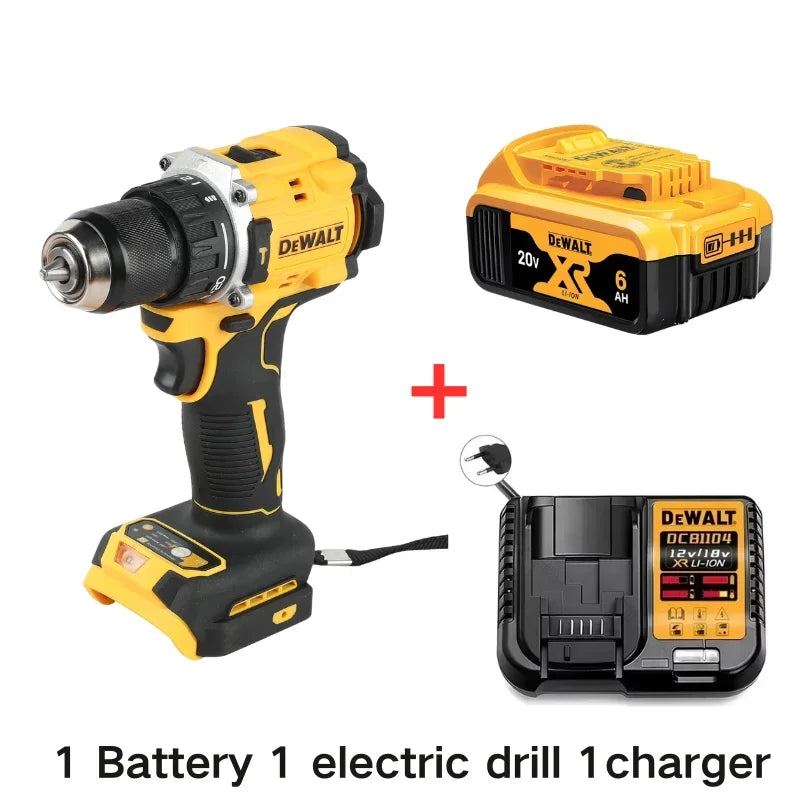 DEWALT-destornillador eléctrico compacto sin escobillas, batería de litio de 20V, taladro manual, taladro de impacto DCD805，