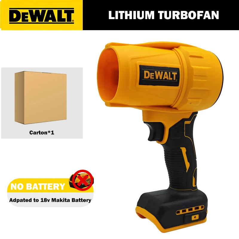Dewalt Brushless Cordless Air Blower 30000RPM Turbo Fan Handheld Violent Fan Dryer 20V Rechargeable Dust Blowing Tool