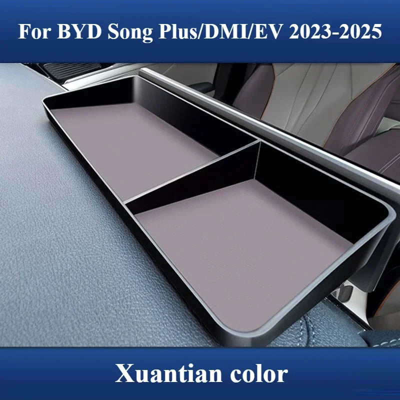 For BYD Song Plus DMi EV 2022-2025 Instrument Panel Storage Box Navigation Screen Back Storage Tray Car Organizer Accessories