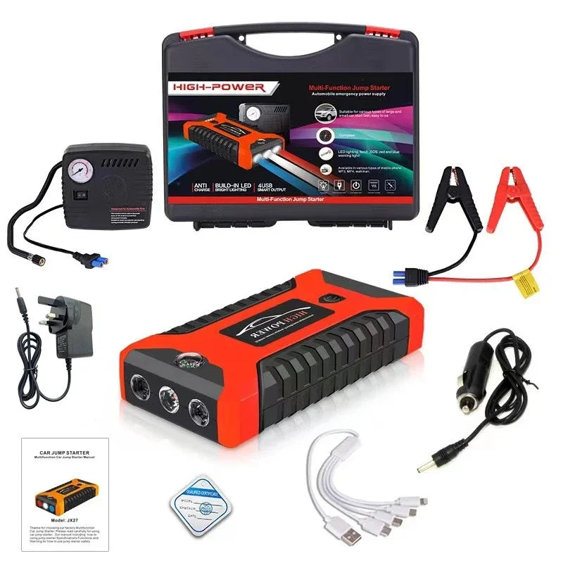 Portable Car Battery Starter Auto Jump Starter 99800mAh Petrol Diesel Car Emergency Booster Start Power Supply 12V For Cars