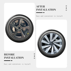 4PCS for New Model Y 2025 Juniper 19in Turbine Style Hubcap Rim Cover Accessories Hub Cap Automobile Wheel Cap for Tesla
