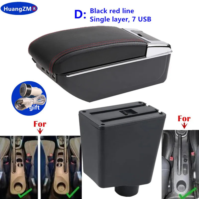 For Renault Clio 4 Armrest For Renault Captur Clio 3 III IV Car Armrest Box Accessorie Storage Parts Dedicated Interior Retrofit