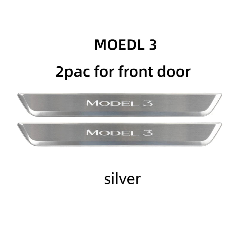 Wireless LED illuminated Pedal Car Door Sills Protector For Tesla Model 3 Y Door Edge Protectors MODEL 3 ACCESSORI
