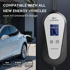 16A EV Charger 1Phase 3.5kW GBT Socket WIFI APP Control Box EVSE LCD Display Current Adjustable Charging Accessories for EV
