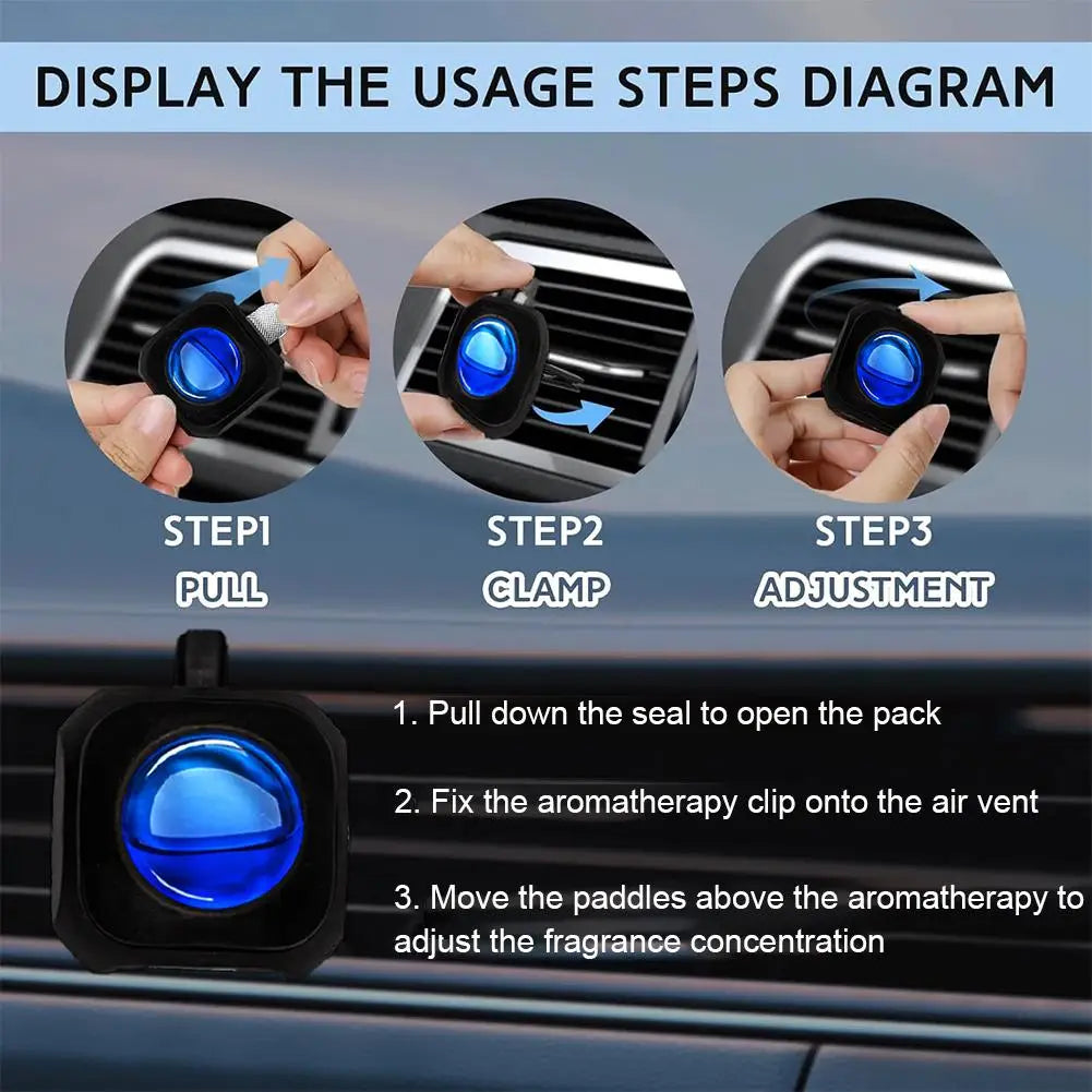 1Pcs Car Fragrance Auto Air Outlet Aromatherapy Clip With Essential Oil Air Freshener Car Interior Odor Removing Fragrance