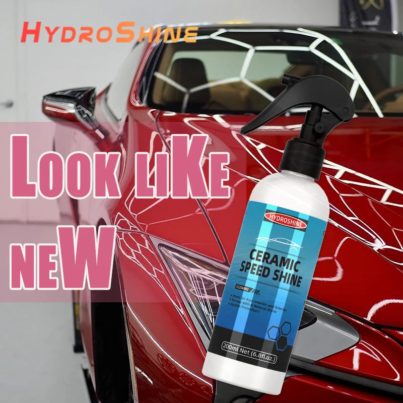 Hydroshine Ceramic Speed Shine Coating For Cars Paint Mirror Finish Auto Wax Protection Cleaning Products Hydrophobic Paint