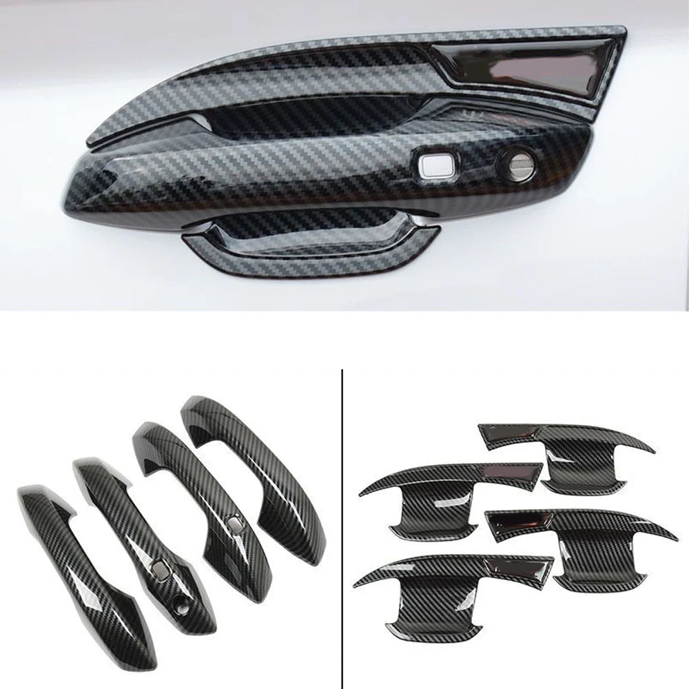 Car Door Handle Cover for BYD Song Plus SA3 Seal U Sealion 6 DM-i EV 2021~2025 2022 Carbon Fiber Chrome Trim Scratch Accessories