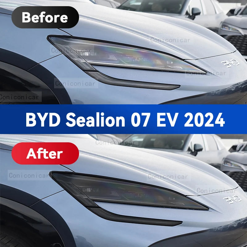 For SEALION 7 2024 2025 Car Headlight Protective Cover Film Front Light TPU Anti-scratch Headlamp Tint Sticker Accessories