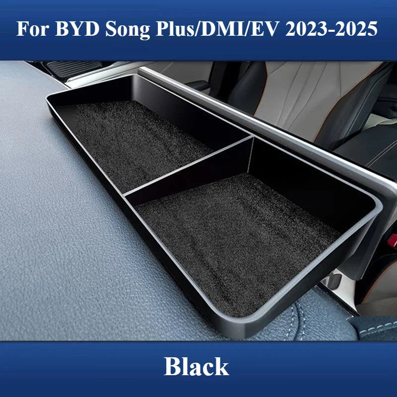 For BYD Song Plus DMi EV 2022-2025 Instrument Panel Storage Box Navigation Screen Back Storage Tray Car Organizer Accessories