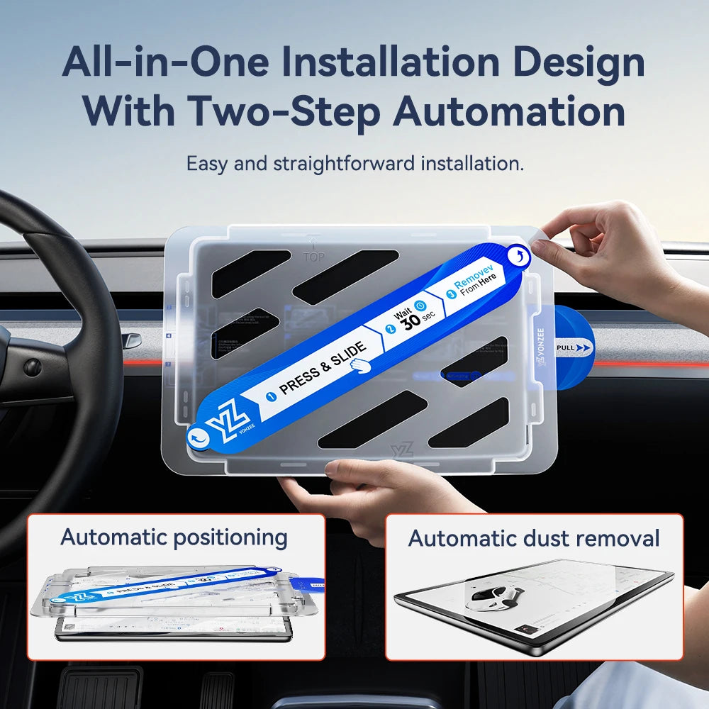 YZ For Tesla Model 3 Y Highland 2025 Tempered Glass Film Protector Matte Glare HD Center Control Touch Screen Film Protection