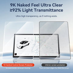 YZ For Tesla Model 3 Y Highland 2025 Tempered Glass Film Protector Matte Glare HD Center Control Touch Screen Film Protection