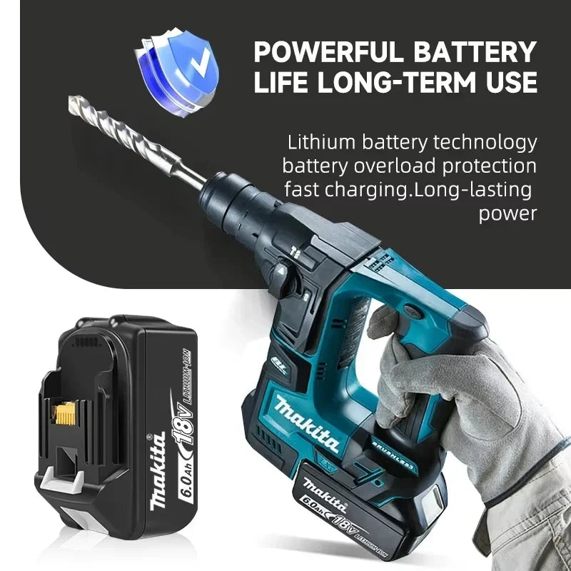 Makita Latest Upgraded BL1860 Rechargeable Battery 18V 6Ah Lithium for Makita 18V Battery BL1840 BL1850 BL1830 BL1860B LXT 400