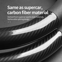 No Smell Thin For Tesla Steering Wheel Cover Genuine Leather Carbon Fiber Fit Model 3 S Y X Roadster