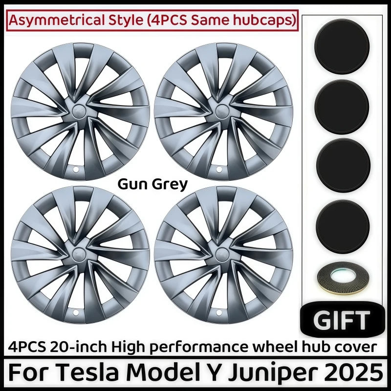 4PCS 20 Inch Wheel Cap For Tesla Model Y Juniper 2025 Automobile Performance Replacement Wheel Hubcap Full Rim Cover Accessories