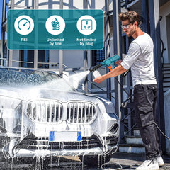 Synxiter Cordless High Pressure Washer For Makita 18V Battery 6 IN 1 Electric Water Spray Gun Home Garden Cleaning Power Tool