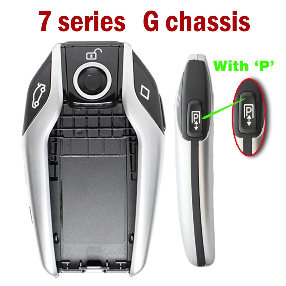 LCD Digital Remote Replacement Parts Auto Smart Key Display Screen Power Button Rubber Key Kit Car Accessories For BMW 5/7