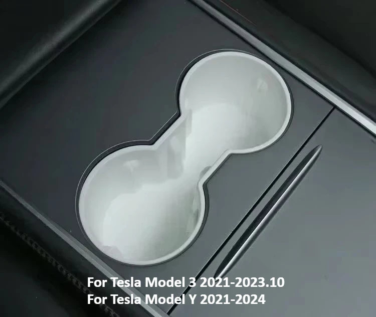 Central Control Cup Holder for New Tesla Model Y 3+ TPE Double Water Cup Storage Stand  for Model3 Car Interior Accessories 2024