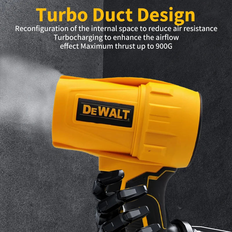 Dewalt Brushless Cordless Air Blower 30000RPM Turbo Fan Handheld Violent Fan Dryer 20V Rechargeable Dust Blowing Tool