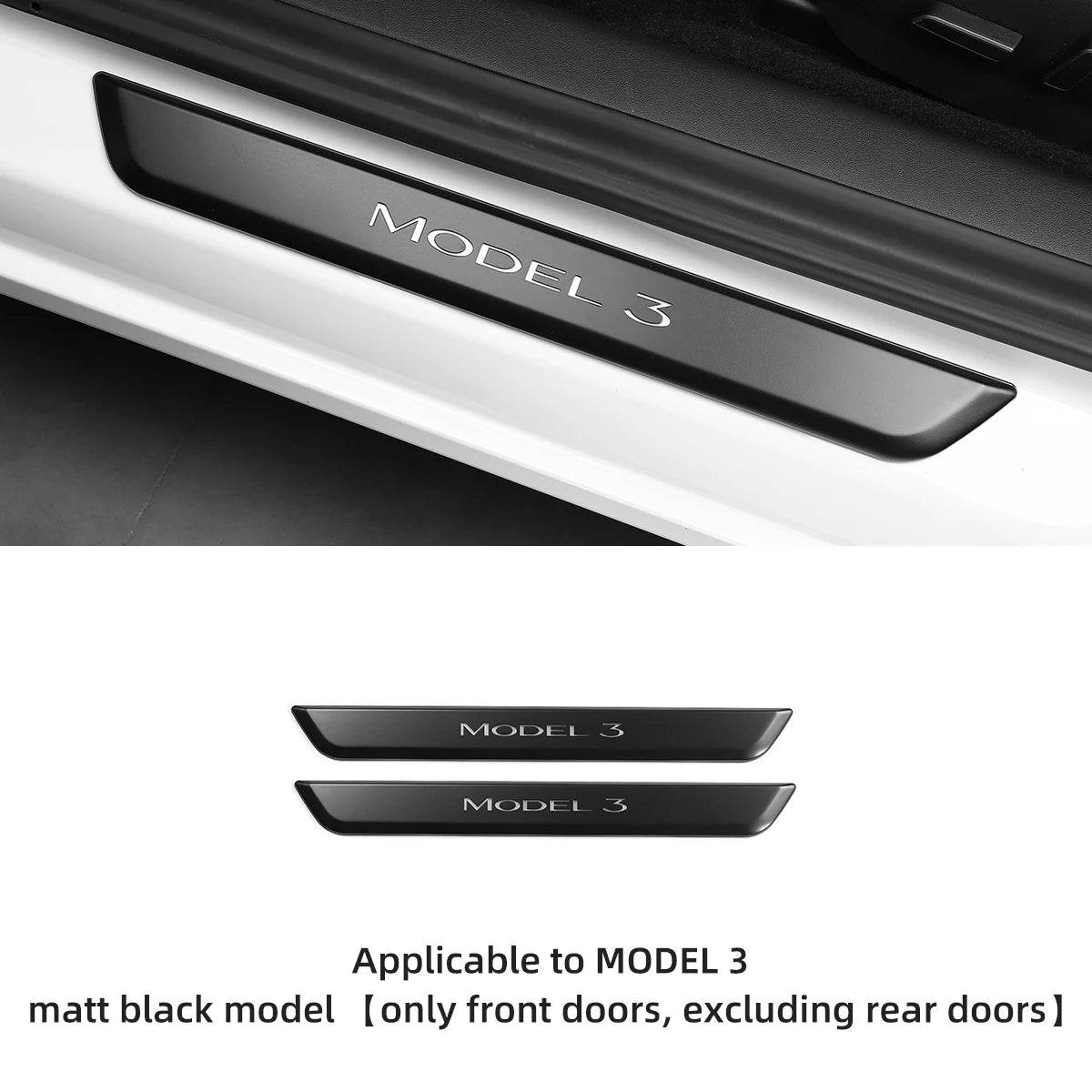 Wireless LED illuminated Pedal Car Door Sills Protector For Tesla Model 3 Y Door Edge Protectors MODEL 3 ACCESSORI