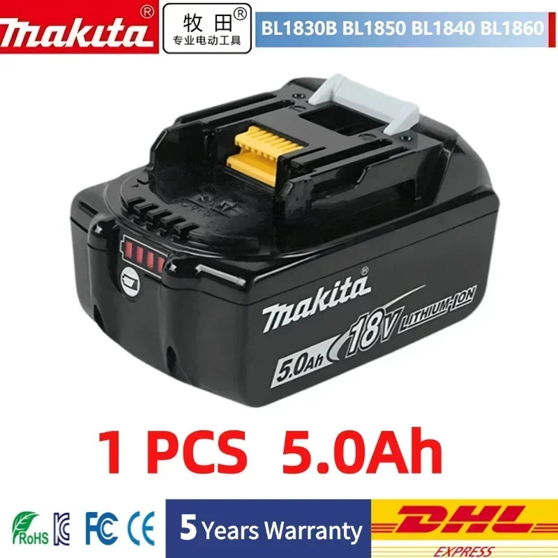 Makita Latest Upgraded BL1860 Rechargeable Battery 18V 6Ah Lithium for Makita 18V Battery BL1840 BL1850 BL1830 BL1860B LXT 400