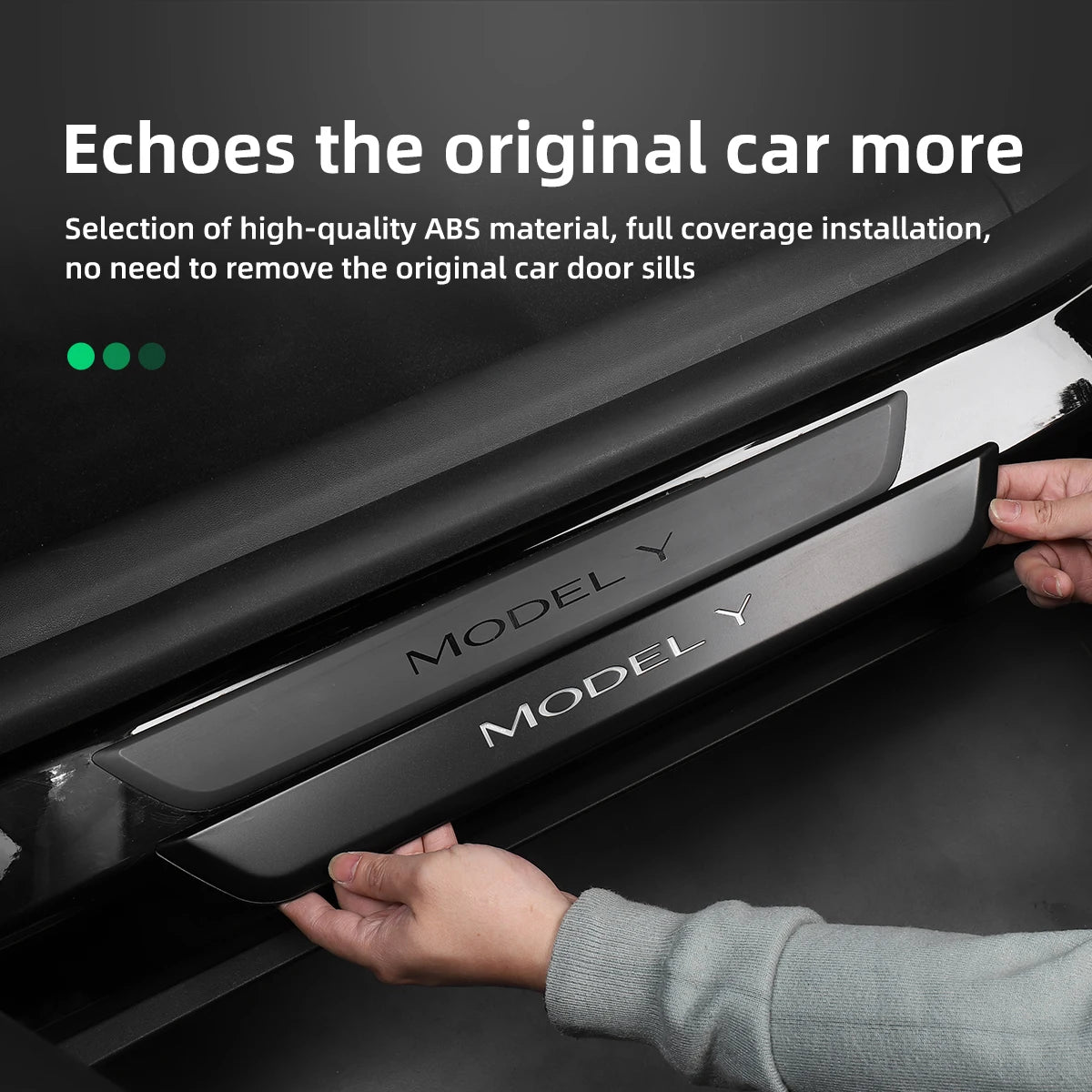 Wireless LED illuminated Pedal Car Door Sills Protector For Tesla Model 3 Y Door Edge Protectors MODEL 3 ACCESSORI