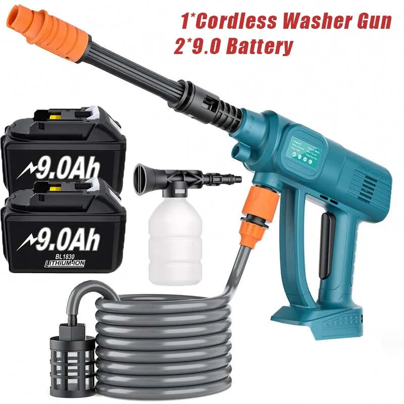 Synxiter Cordless High Pressure Washer For Makita 18V Battery 6 IN 1 Electric Water Spray Gun Home Garden Cleaning Power Tool
