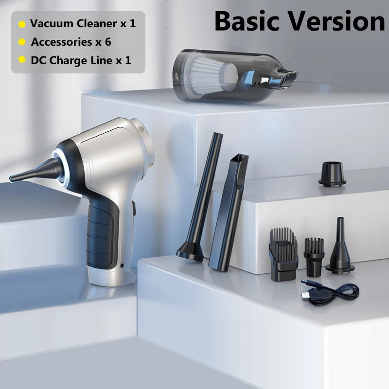 Wireless Car Vacuum Cleaner Strong Cordless Cleaner Suction Handheld Auto Vacuum Home&Car Dual Use Mini VacuumCleaner Appliance