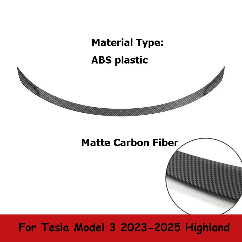 For Tesla New Model Y 2025 Juniper Performance ABS Carbon Fiber Wings Spoiler Model 3 2023-2025 Highland Exterior Accessories