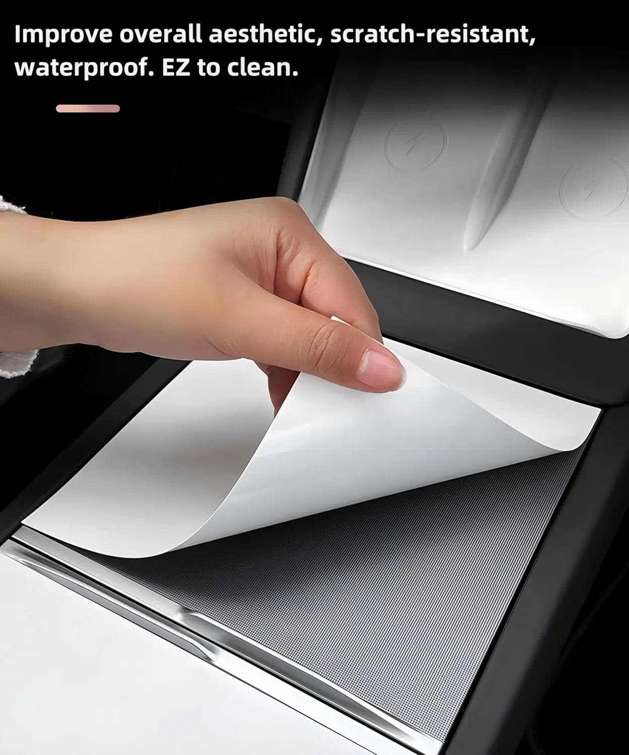 2025 For Tesla Model Y Juniper Model 3 Highland Console Electrostatic adsorption Cover  For Tesla Interior Decor Accessories