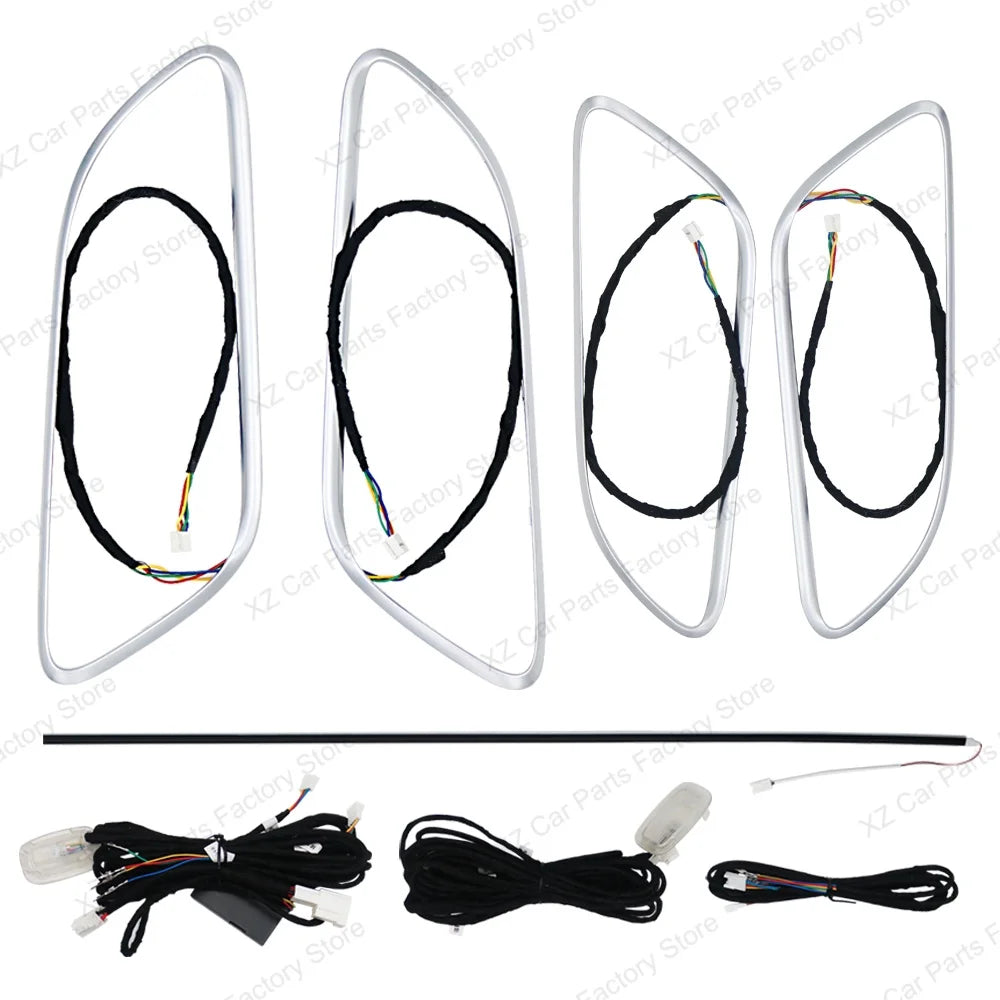 12/64 Colors Ambient Light for Mercedes-Benz A CLA GLA W176 W117 W156 Turbine Air Vent Ambient Light Kit Colors Vents Car Parts