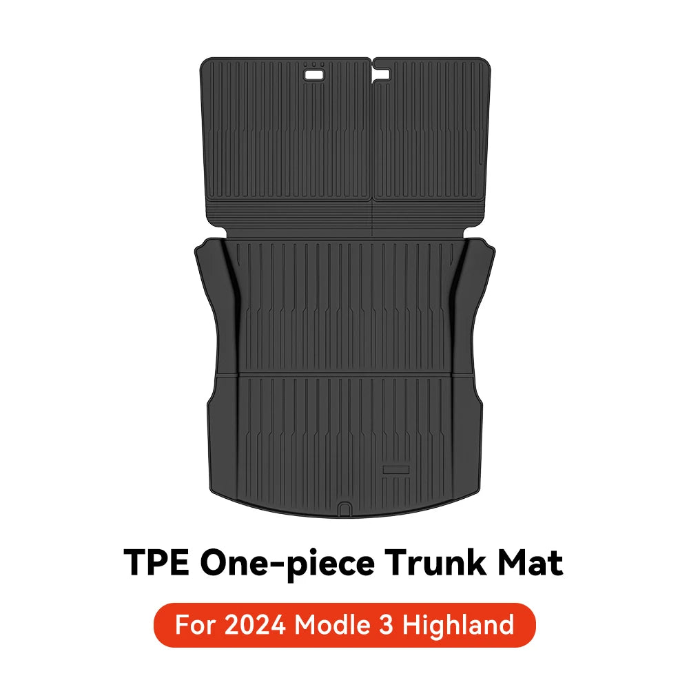 YZ For Tesla Model 3 Y Highland Juniper 2021-2025 all-in-one TPE Trunk mat Luggage mat Four Seasons Waterproof Non-slip