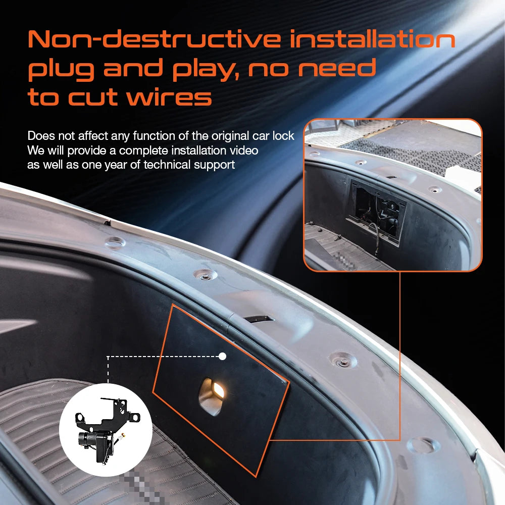 Ruiyyco Frunk Soft Closing for Tesla Model 3 Y S X 2021-2025 Front Trunk Auto Close Electric Suction Cover Automatic Lock Closer