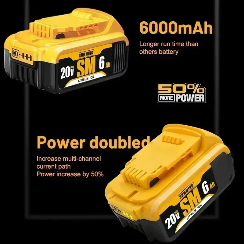⚡😊💪Original Battery 20V 6Ah 8Ah MAX FlexVolt for DeWALT DCB606 DCB205 DCB206 DCB209 DCB182 Power Tool with Charger⚡😊💪