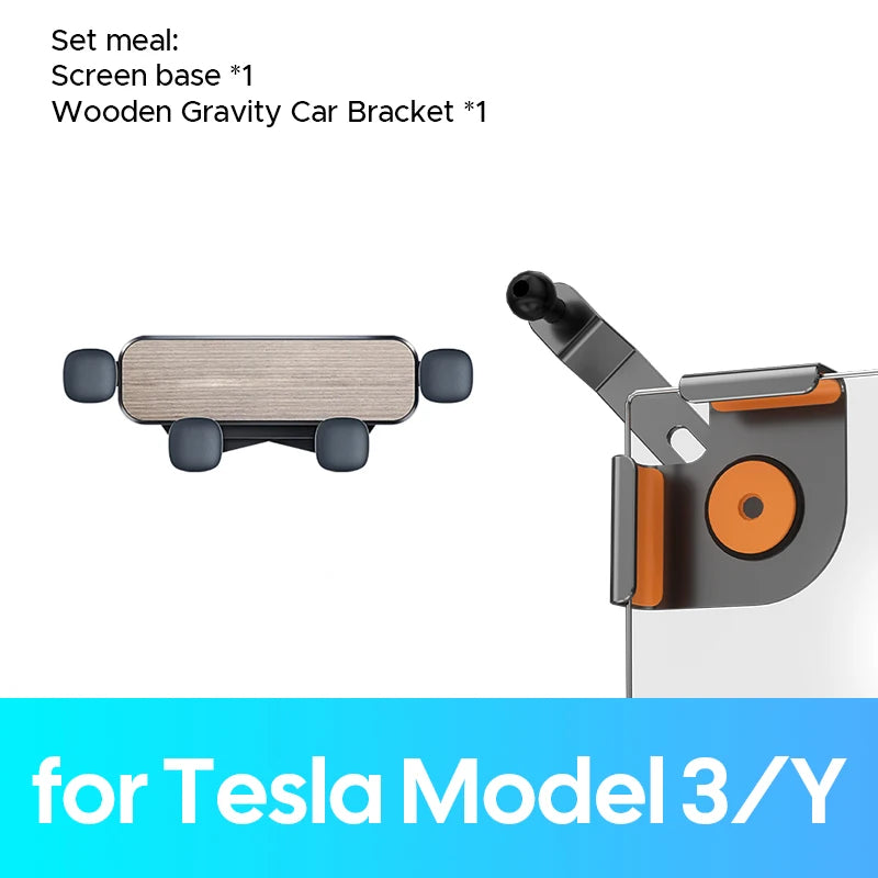 Tesla Model Y 2025 Launch Aluminum Car Phone Holder with Magnetic Wireless Charger - kingpowerauto