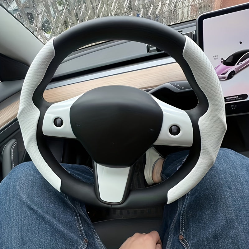 Suitable for Tesla model 3/Y steering wheel cover model 3 ultra-thin sweat absorption